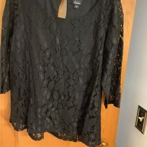 Black Lace Women's Top